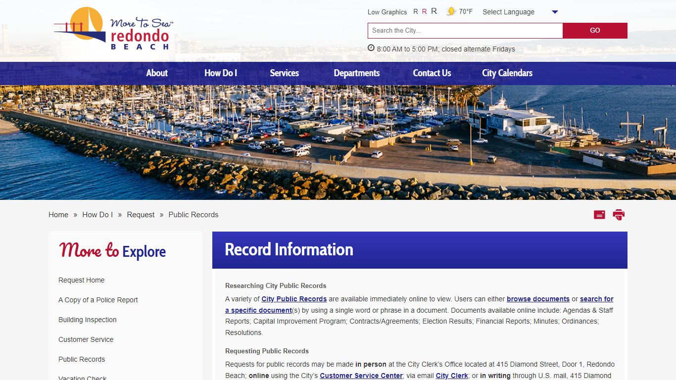 City of Redondo Beach - Public Records